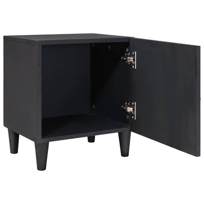 vidaXL Bedside Cabinet with Door Black 40 x 33 x 46 cm
