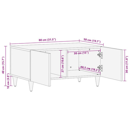 vidaXL Coffee Table Multicolour 80 x 50 x 40 cm Solid Mango Wood
