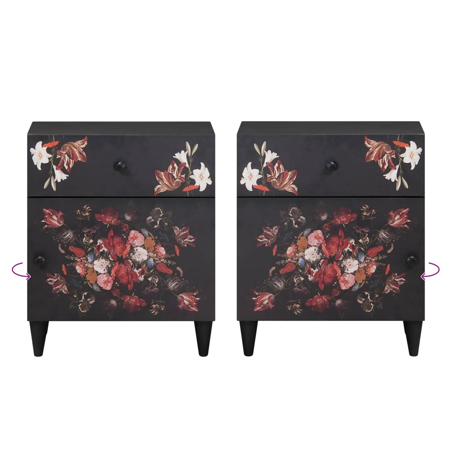 vidaXL Bedside Table Multicolour 50 x 33 x 60 cm Solid Mango Wood
