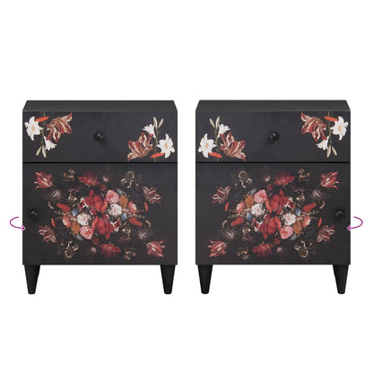 vidaXL Bedside Table Multicolour 50 x 33 x 60 cm Solid Mango Wood