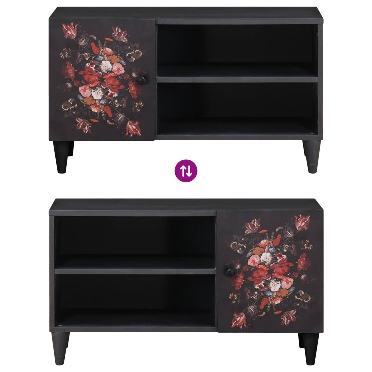 vidaXL Storage Cabinets Multicolour 80 x 31.5 x 46 cm Solid Mango Wood