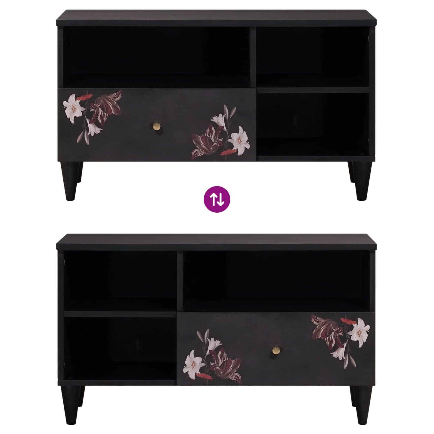 vidaXL Storage Cabinets Multicolour 80 x 33.5 x 46 cm Solid Mango Wood