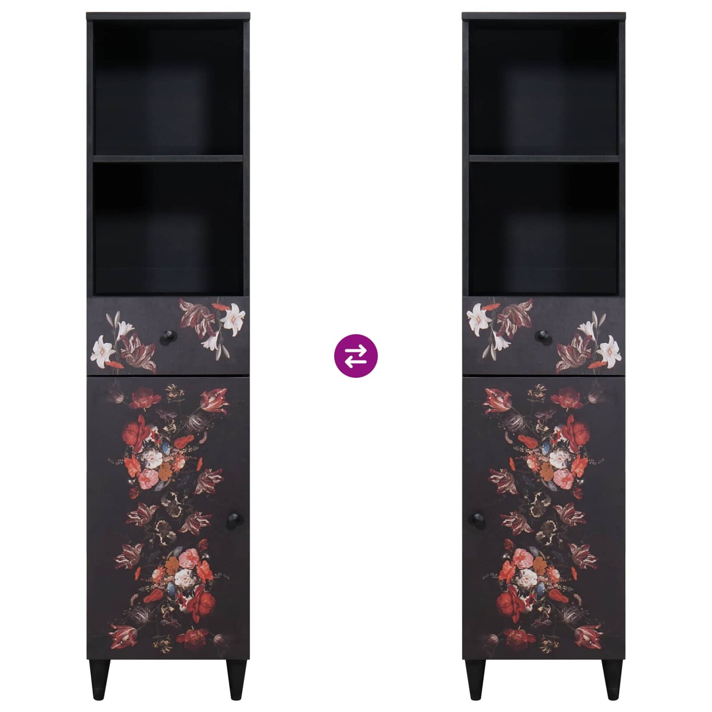 vidaXL Bathroom Cabinet with Drawer Multicolour 38 x 33.5 x 160 cm