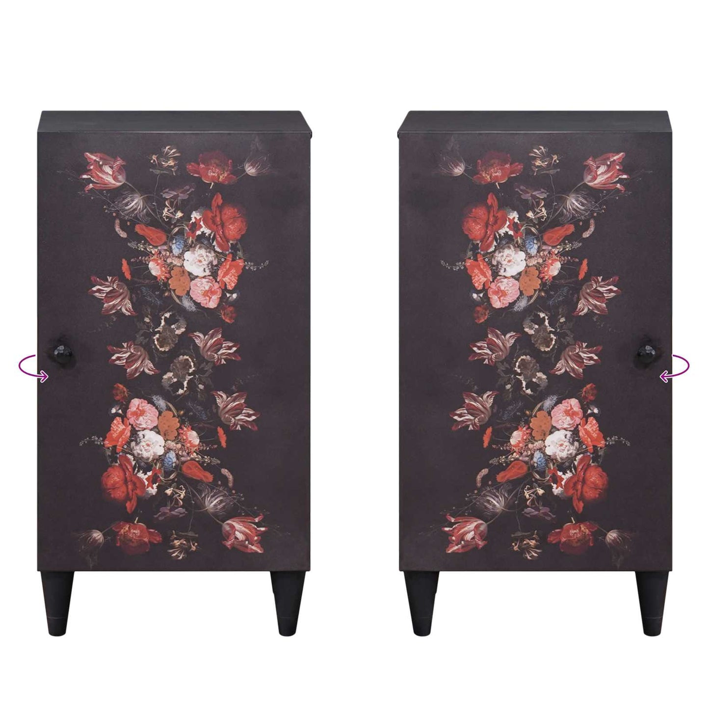 vidaXL Storage Cabinets Multicolour 40 x 33.5 x 75 cm Solid Mango Wood