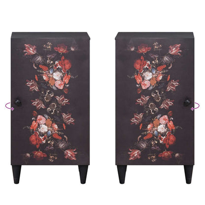 vidaXL Storage Cabinets Multicolour 40 x 33.5 x 75 cm Solid Mango Wood