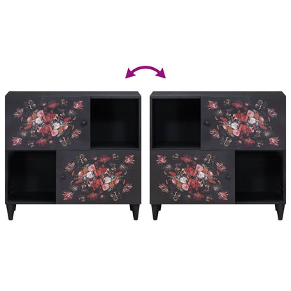 vidaXL Storage Cabinets Multicolour 80 x 33.5 x 75 cm Solid Mango Wood