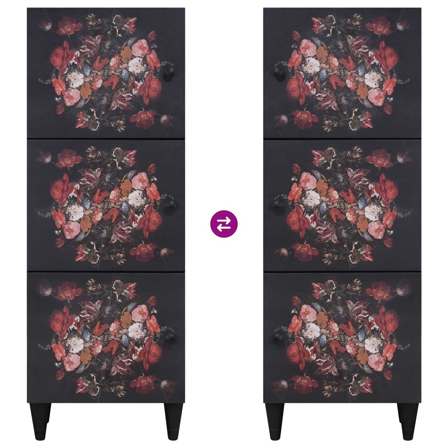 vidaXL Storage Cabinets with Storage Multicolour 40 x 33.5 x 110 cm