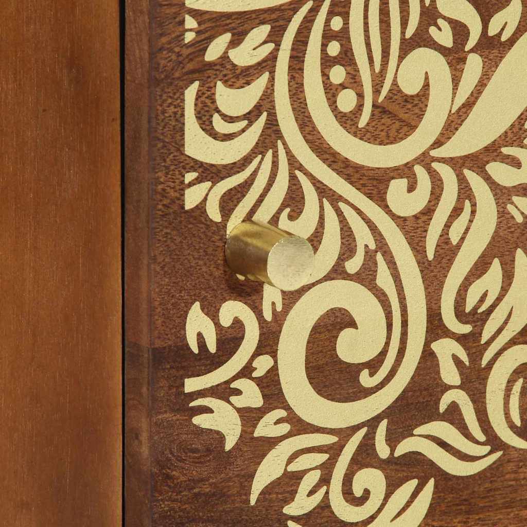 vidaXL Bedside Cabinet with Door Honey Brown 40 x 33 x 46 cm