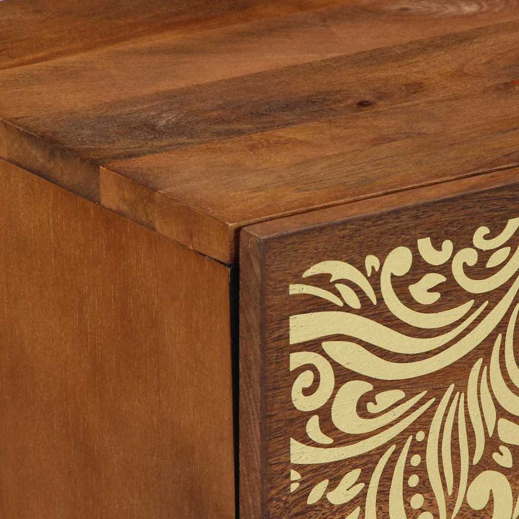 vidaXL Bedside Cabinet with Door 2 pcs Honey Brown 40 x 33 x 46 cm