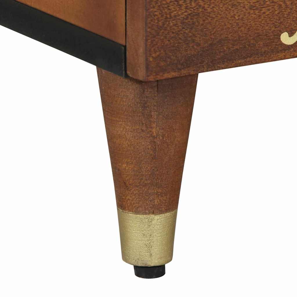 vidaXL Bedside Cabinet with Door 2 pcs Honey Brown 40 x 33 x 46 cm