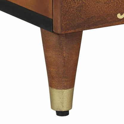 vidaXL Bedside Cabinet with Door 2 pcs Honey Brown 40 x 33 x 46 cm