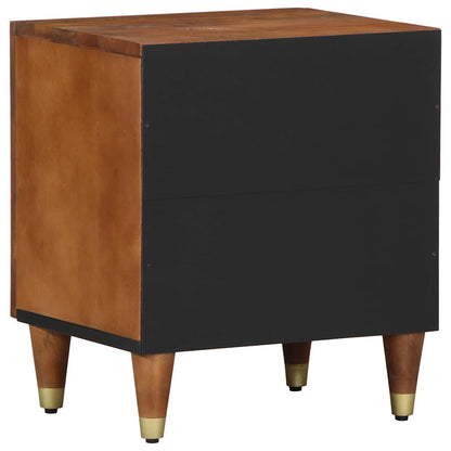 vidaXL Bedside Cabinet with Door 2 pcs Honey Brown 40 x 33 x 46 cm