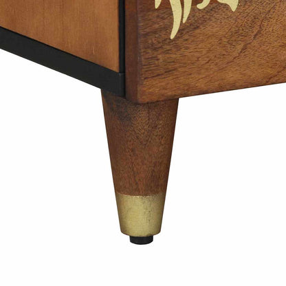 vidaXL Bedside Cabinet with Drawer 2 pcs Honey Brown 40 x 33 x 46 cm