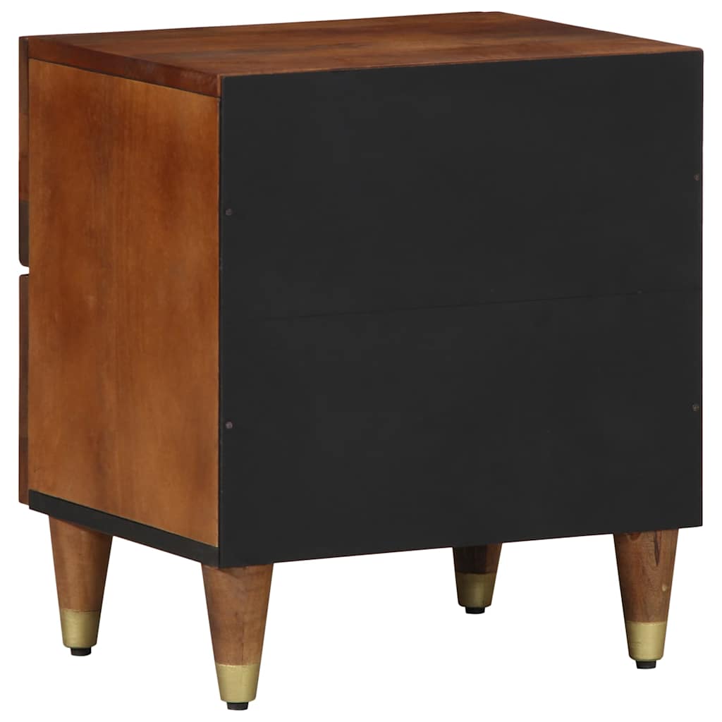 vidaXL Bedside Cabinet with Drawer 2 pcs Honey Brown 40 x 33 x 46 cm