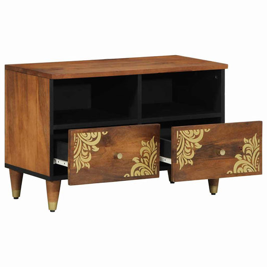 vidaXL TV Cabinet Honey Brown 70 x 33 x 46 cm Solid Mango Wood