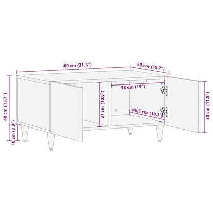 vidaXL Coffee Table Honey Brown 80 x 50 x 40 cm Solid Mango Wood