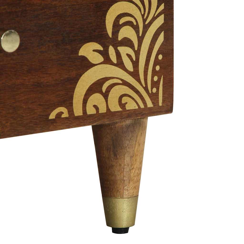 vidaXL Bedside Cabinet with Drawer 2 pcs Honey Brown 40 x 33 x 46 cm