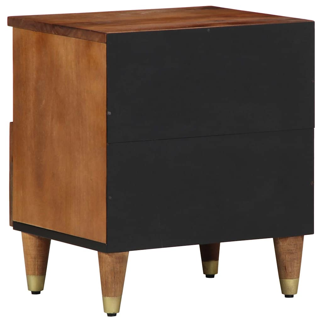 vidaXL Bedside Cabinet with Drawer 2 pcs Honey Brown 40 x 33 x 46 cm
