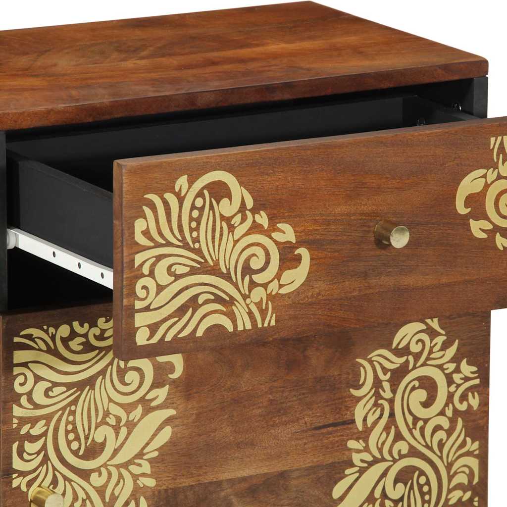 vidaXL Bedside Cabinet with Door Honey Brown 50 x 33 x 60 cm