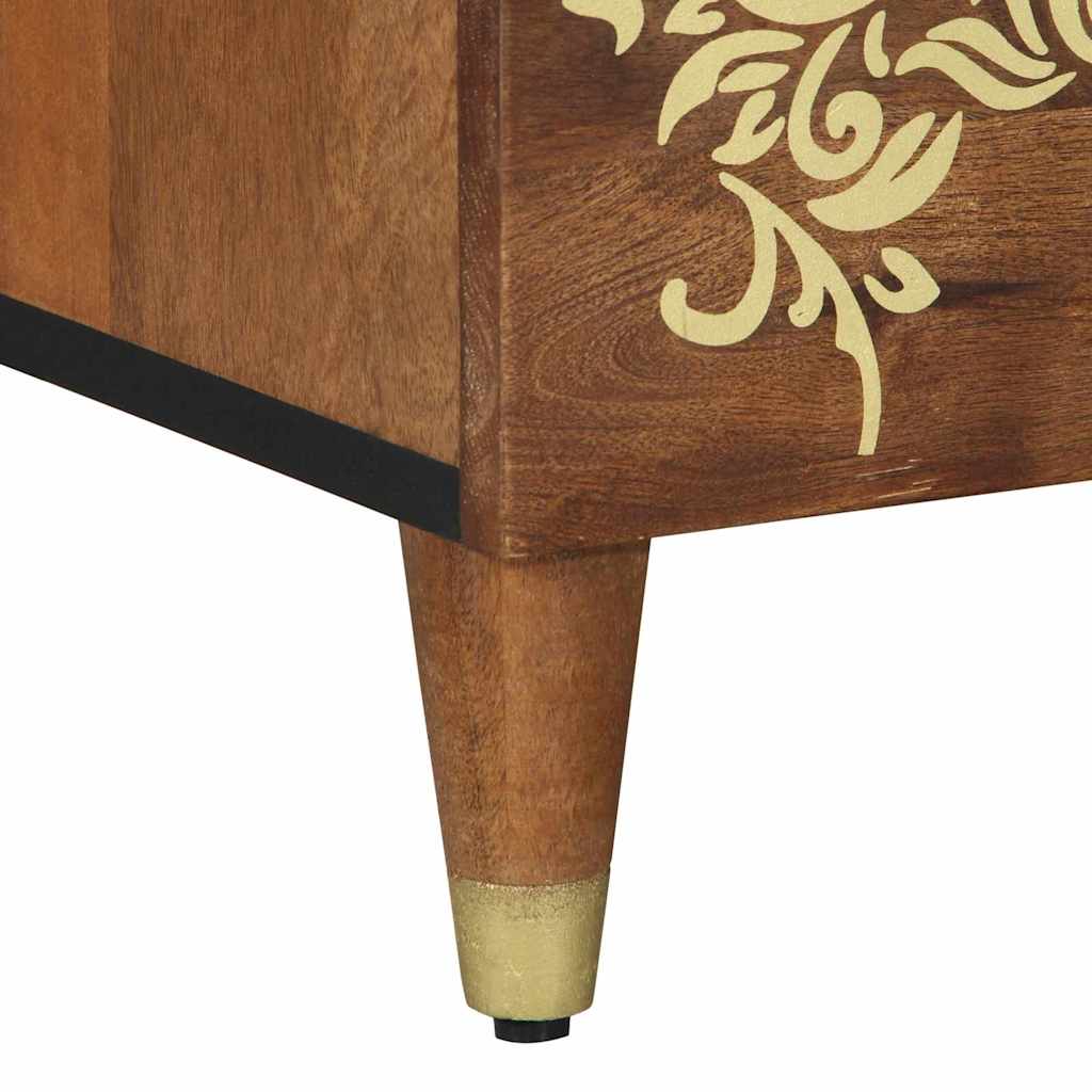 vidaXL Bedside Cabinet with Door Honey Brown 50 x 33 x 60 cm