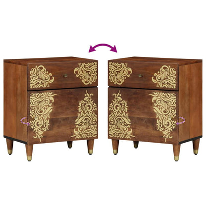 vidaXL Bedside Cabinet with Door Honey Brown 50 x 33 x 60 cm