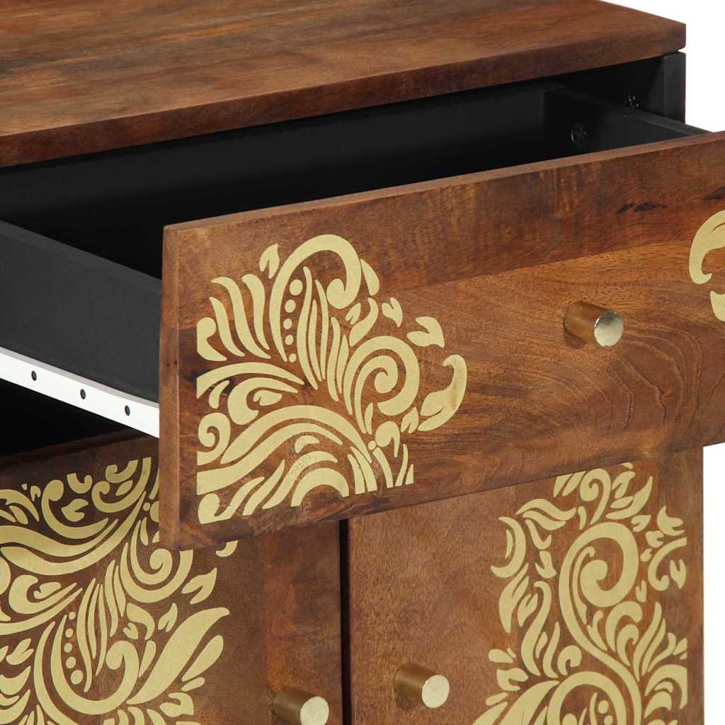 vidaXL Bedside Cabinet with Door Honey Brown 50 x 33 x 60 cm