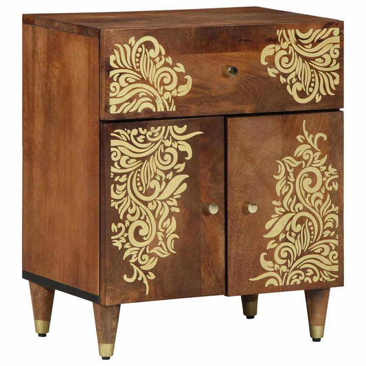 vidaXL Bedside Cabinet with Door Honey Brown 50 x 33 x 60 cm