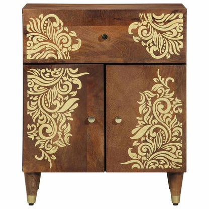vidaXL Bedside Cabinet with Door Honey Brown 50 x 33 x 60 cm