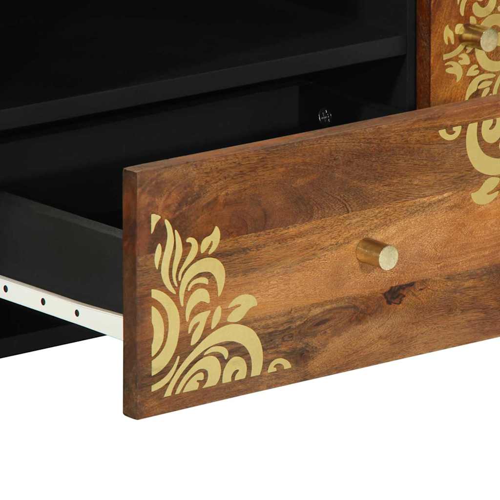 vidaXL TV Cabinet Honey Brown 105 x 33 x 46 cm Solid Mango Wood
