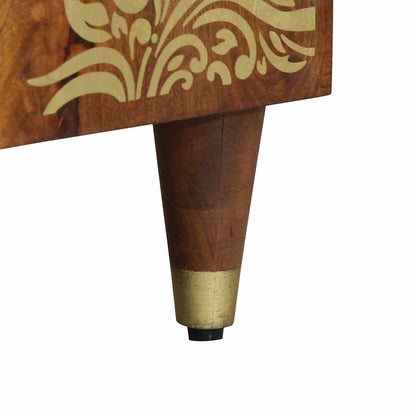 vidaXL TV Cabinet Honey Brown 105 x 33 x 46 cm Solid Mango Wood