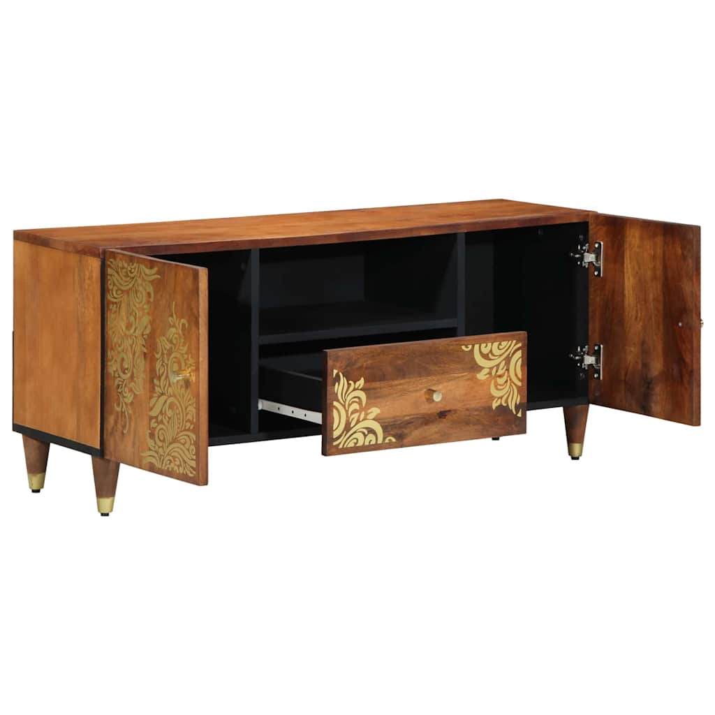 vidaXL TV Cabinet Honey Brown 105 x 33 x 46 cm Solid Mango Wood