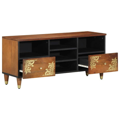 vidaXL TV Cabinet Honey Brown 100 x 33 x 46 cm Solid Mango Wood