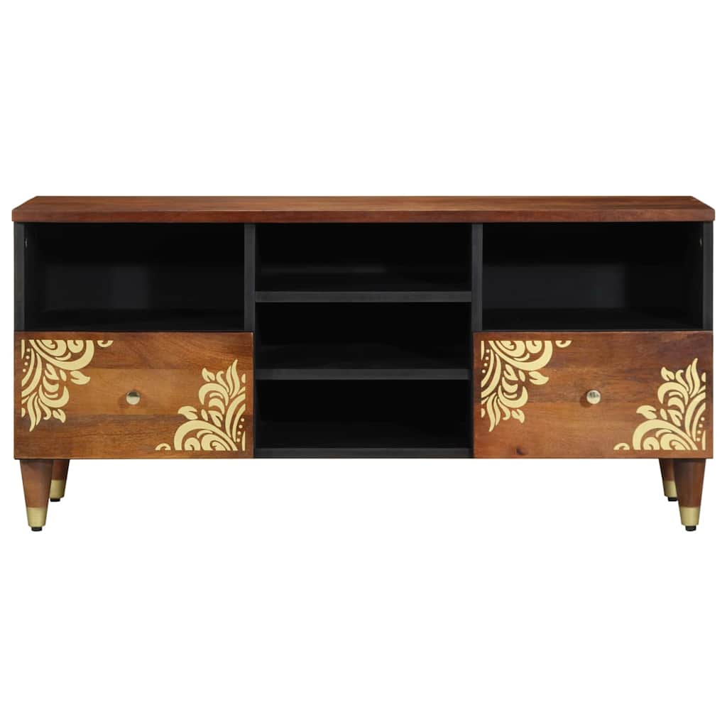 vidaXL TV Cabinet Honey Brown 100 x 33 x 46 cm Solid Mango Wood