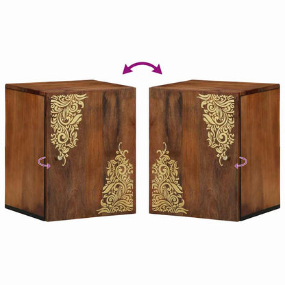 vidaXL Wall Cabinet Honey Brown 38 x 33 x 48 cm Solid Mango Wood