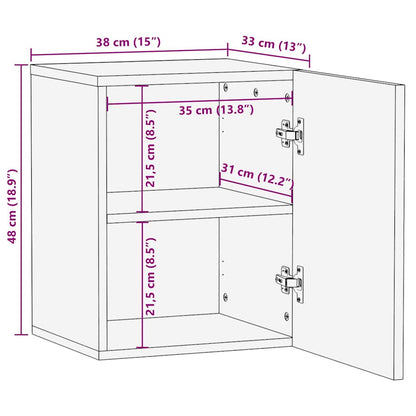 vidaXL Wall Cabinet Honey Brown 38 x 33 x 48 cm Solid Mango Wood
