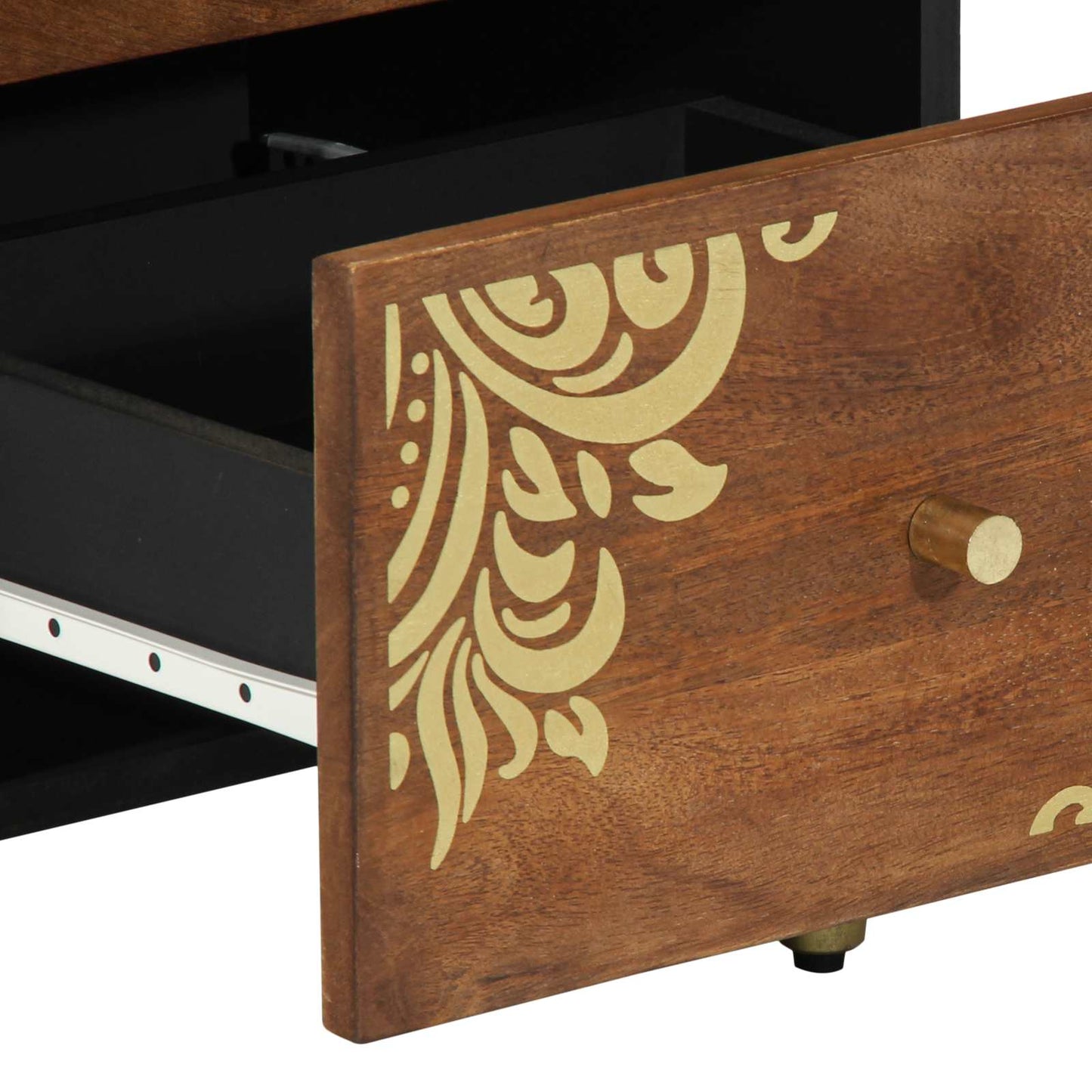 vidaXL Sideboard with Drawer Brown 40 x 33 x 75 cm Solid Mango Wood