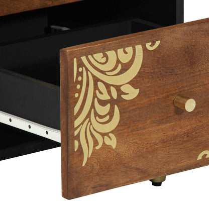 vidaXL Sideboard with Drawer Brown 40 x 33 x 75 cm Solid Mango Wood
