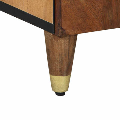 vidaXL Sideboard with Shelf Brown 60 x 33 x 75 cm Solid Mango Wood