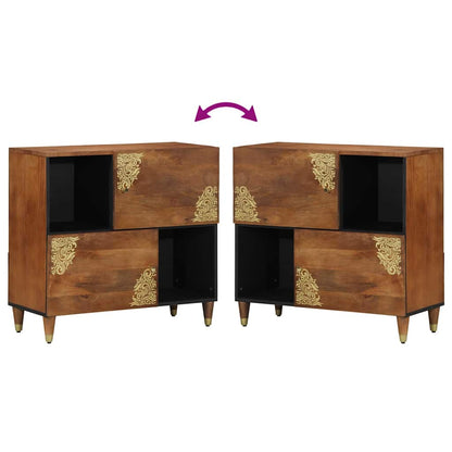 vidaXL Sideboard with Shelf Brown 80 x 33 x 75 cm Solid Mango Wood