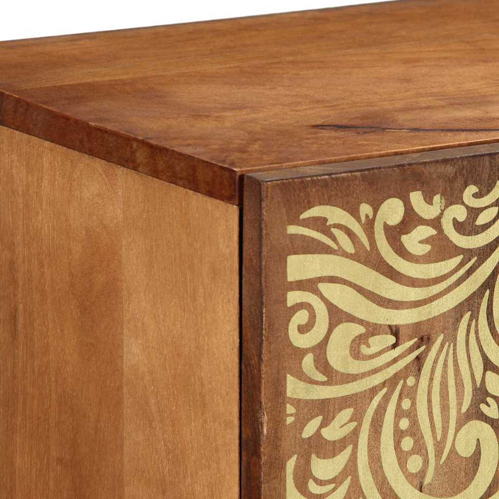 vidaXL Sideboard with Shelf Brown 90 x 33 x 75 cm Solid Mango Wood