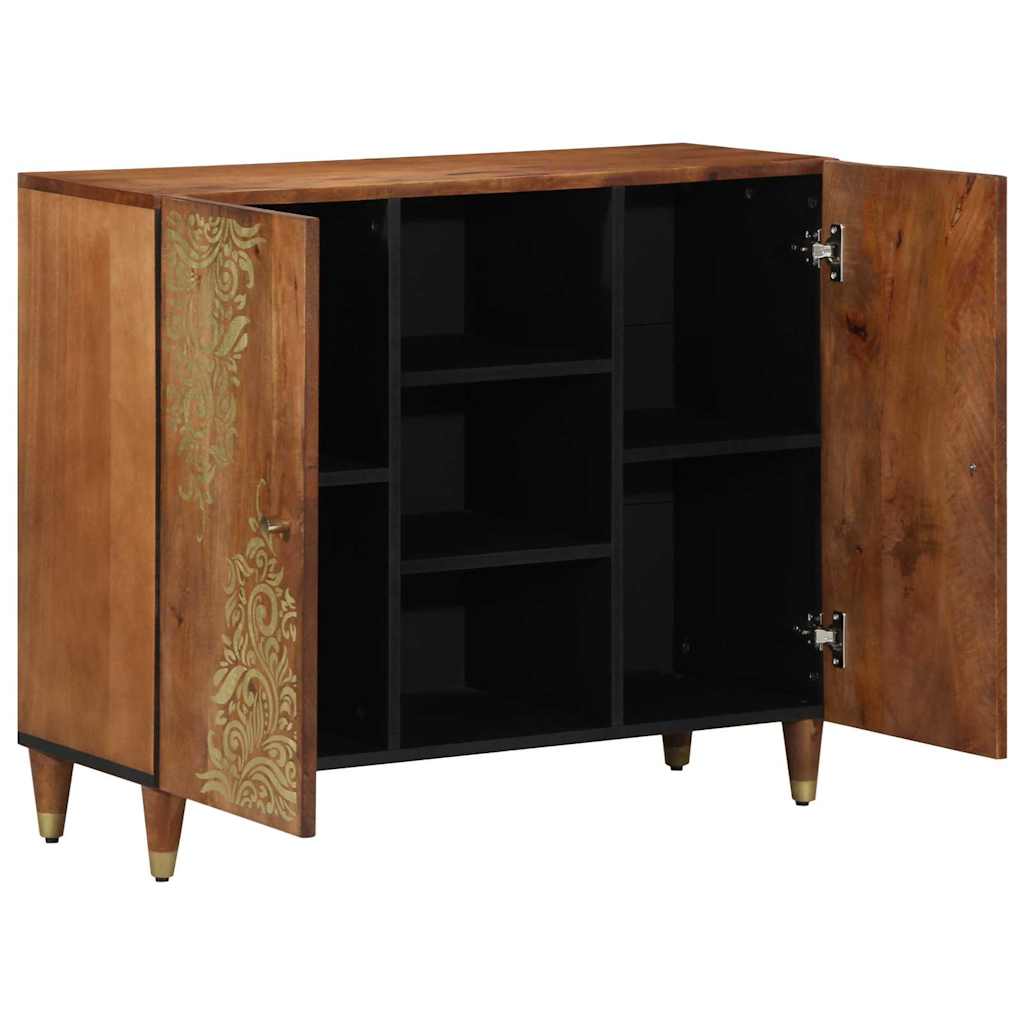 vidaXL Sideboard with Shelf Brown 90 x 33 x 75 cm Solid Mango Wood
