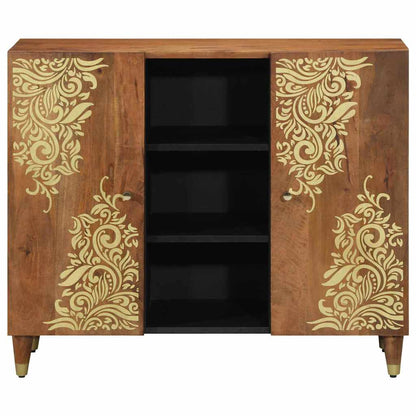 vidaXL Sideboard with Shelf Brown 90 x 33 x 75 cm Solid Mango Wood