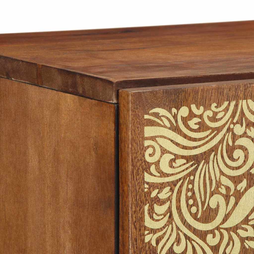 vidaXL Highboard with Shelf Brown 40 x 33 x 110 cm Solid Mango Wood
