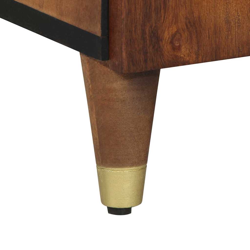 vidaXL Highboard with Shelf Brown 40 x 33 x 110 cm Solid Mango Wood