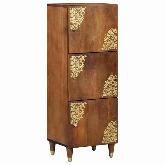 vidaXL Highboard with Shelf Brown 40 x 33 x 110 cm Solid Mango Wood