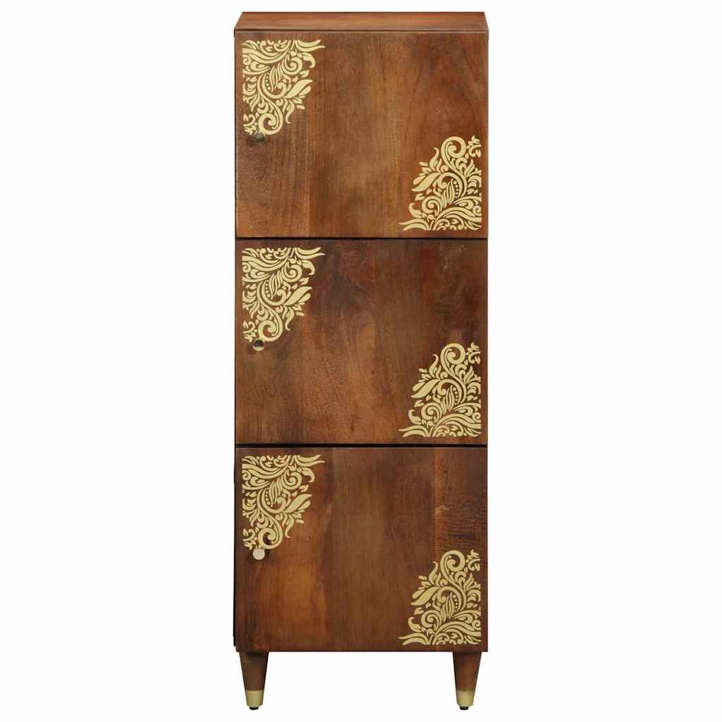 vidaXL Highboard with Shelf Brown 40 x 33 x 110 cm Solid Mango Wood