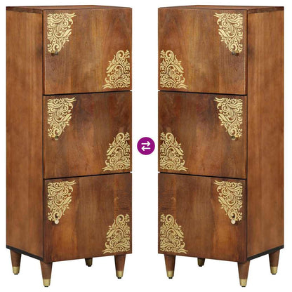 vidaXL Highboard with Shelf Brown 40 x 33 x 110 cm Solid Mango Wood