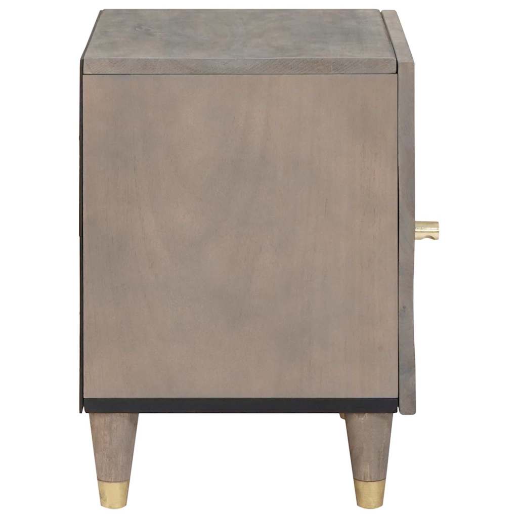 vidaXL Bedside Cabinet with Door 2 pcs Grey 40 x 33 x 46 cm