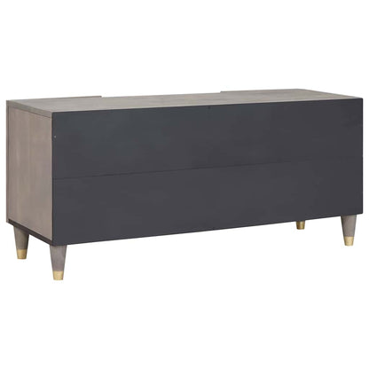 vidaXL TV Cabinet with Shelf Grey 105 x 33 x 46 cm Solid Mango Wood