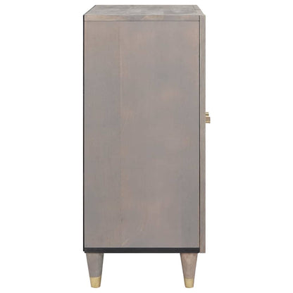 vidaXL Sideboard Grey and Gold 60 x 33 x 75 cm Solid Mango Wood